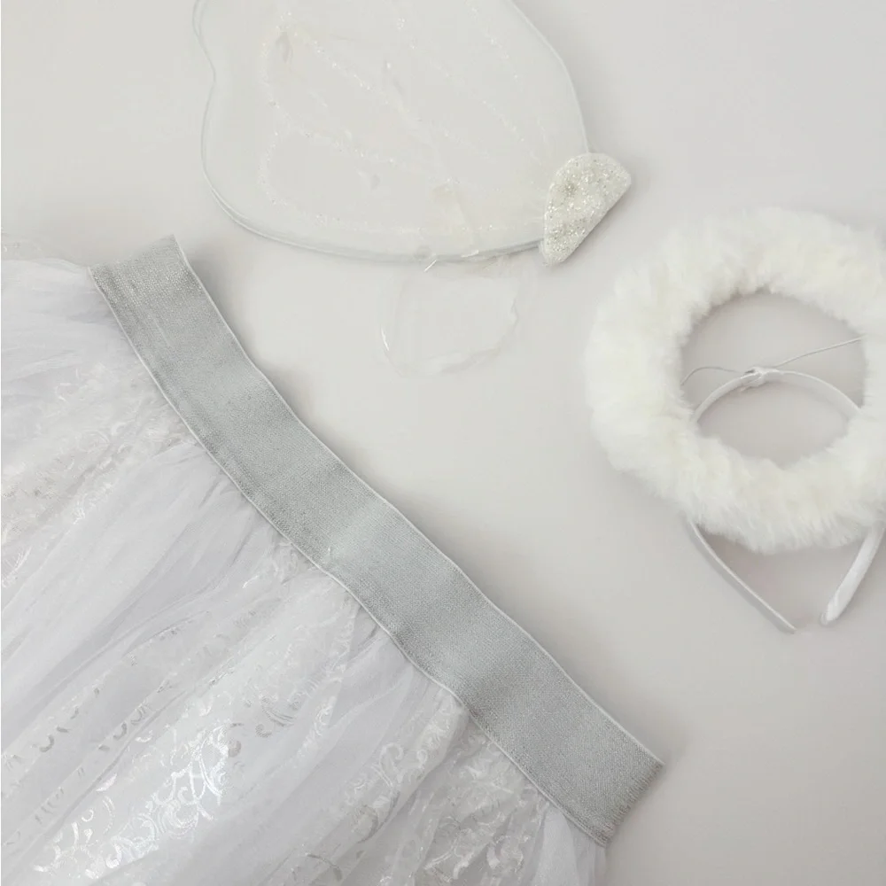 Spirit Silver and White Angel Costume Set Size L - Picture 2 of 5